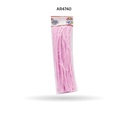 CHELINES DE FELPA BOLSA X 100 - ROSADO PASTEL   [PAC4327]