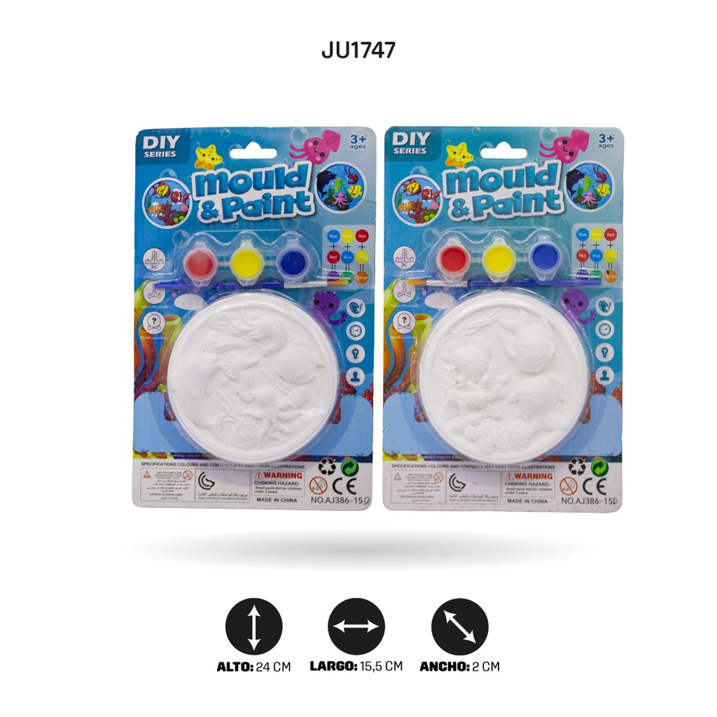 PINTURA DE YESO ESTEREOSCÓPICA DE MUNDO SUBACUÁTICO [AJ386-15D]