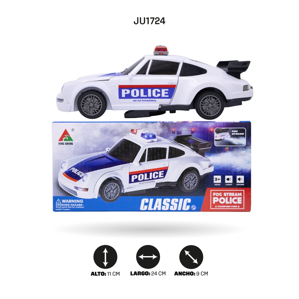 COCHE DE POLICÍA TRANSFORMANTE (SPRAY) [FS238-28]