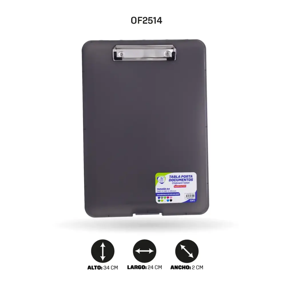 TABLA AH ROYAL PORTA DOCUMENTOS COLOR HUMO [PAC4492-2514]