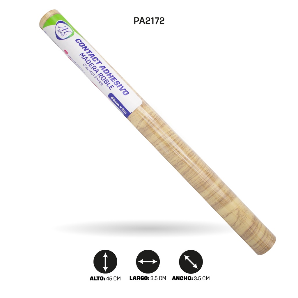PAPEL CONTAC AH ROYAL MADERA ROBLE M015-3 DE 3 mts x 45 cms [PAC5443]