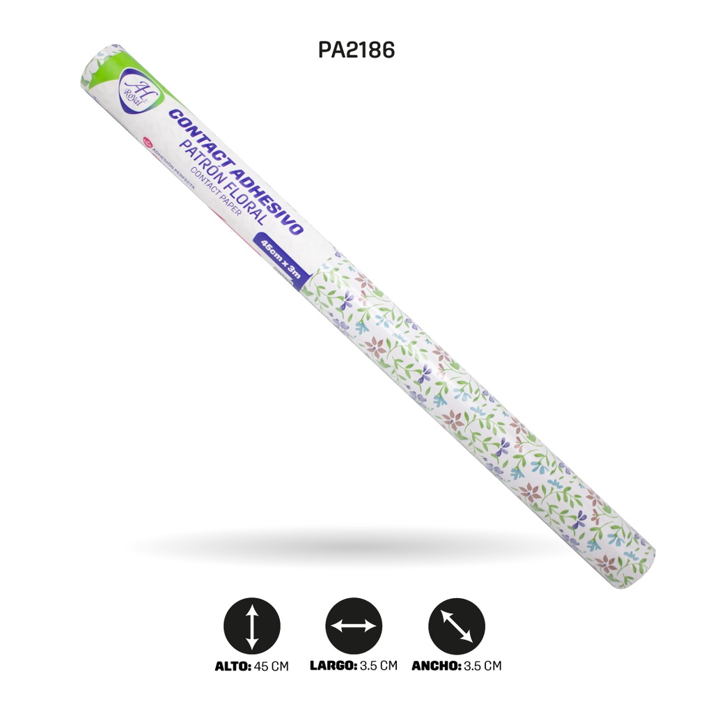 PAPEL CONTAC AH ROYAL PATRÓN FLORAL 5140 DE 3 mts x 45 cms [PAC5457]