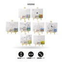 LIENZO ESTAMPADO 20x25CM CON CABALLETE 8 MOTIVOS [PAC4829-2266]