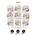 LIENZO ESTAMPADO  10x10CM CABALLETE 9 MOTIVOS [PAC4832-2267]