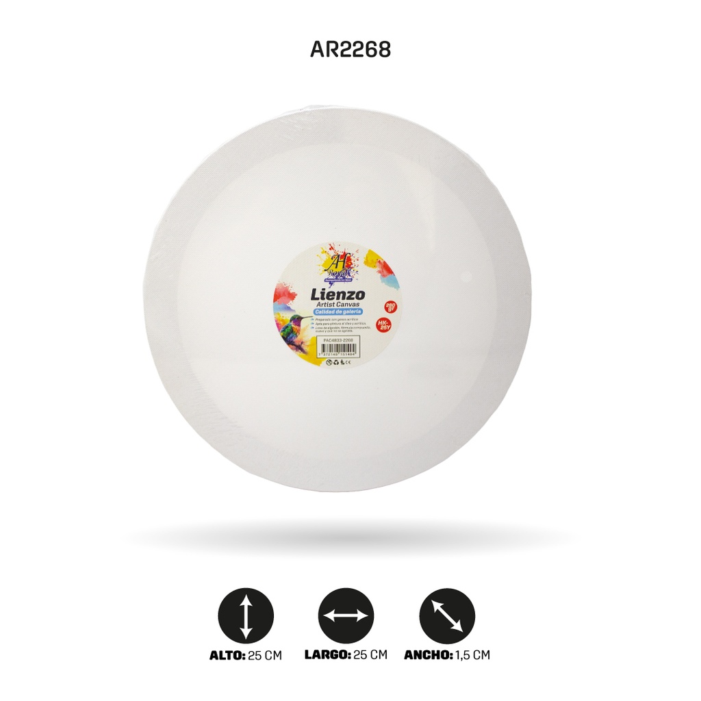 LIENZO ARTISTICO REDONDO HK-25CM [PAC4833-2268]