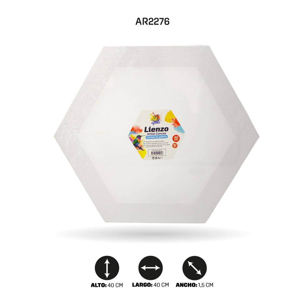 LIENZO ARTISTICO HEXAGONAL 40CM [PAC4841-2276]
