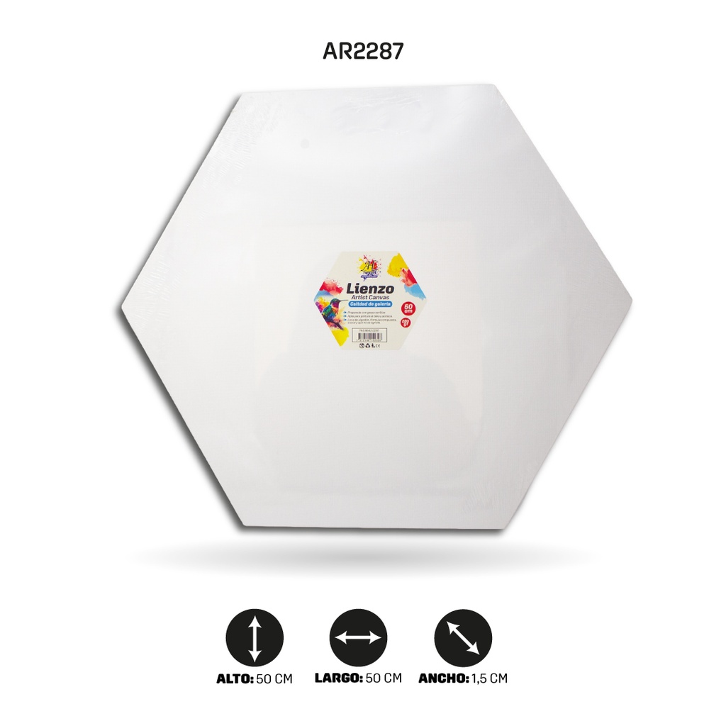 LIENZO ARTISTICO HEXAGONAL 50CM [PAC4842-2287]