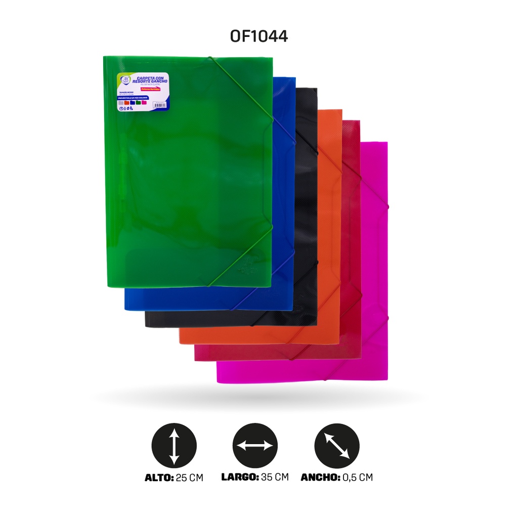 CARPETA AH ROYAL OFICIO GANCHO Y RESORTE POLICOVER 38 micras [PAC5347]