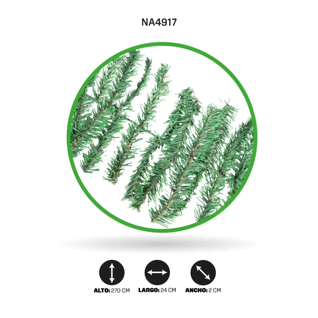 GUIRNALDA DE NAVIDAD VERDE CLARO  270CM-24CM-160PIN  [PAC5257]