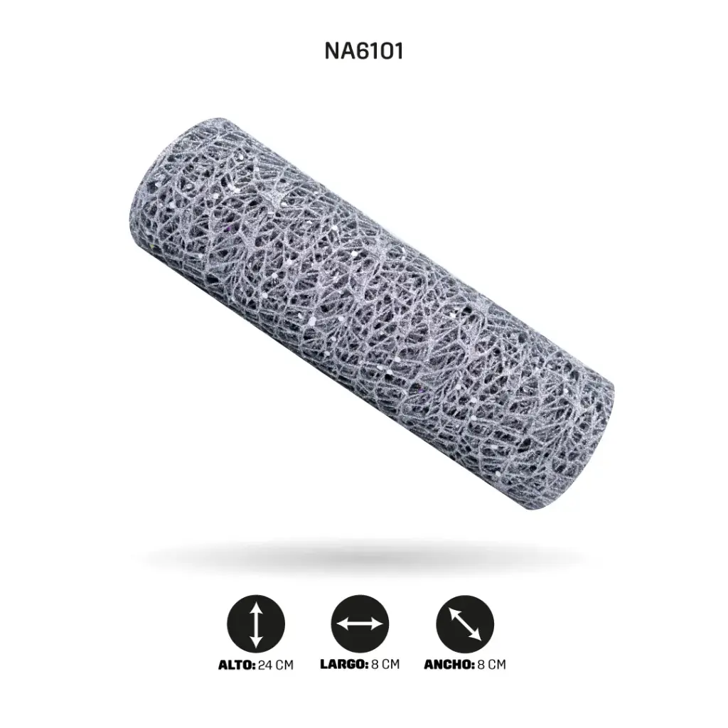 MALLA 24cm x 5y PLATEADO [PAC4974]