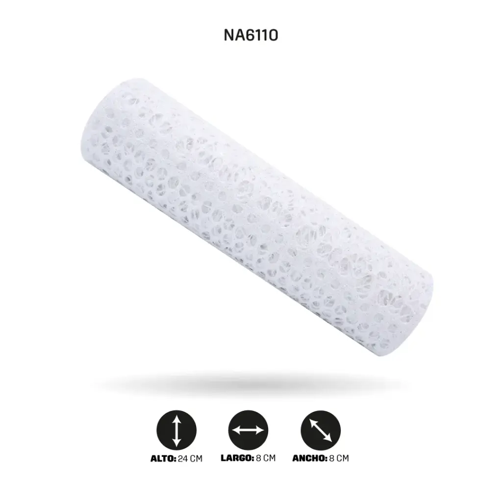 MALLA 24cm x 5y BLANCO PERLADO [PAC4998]
