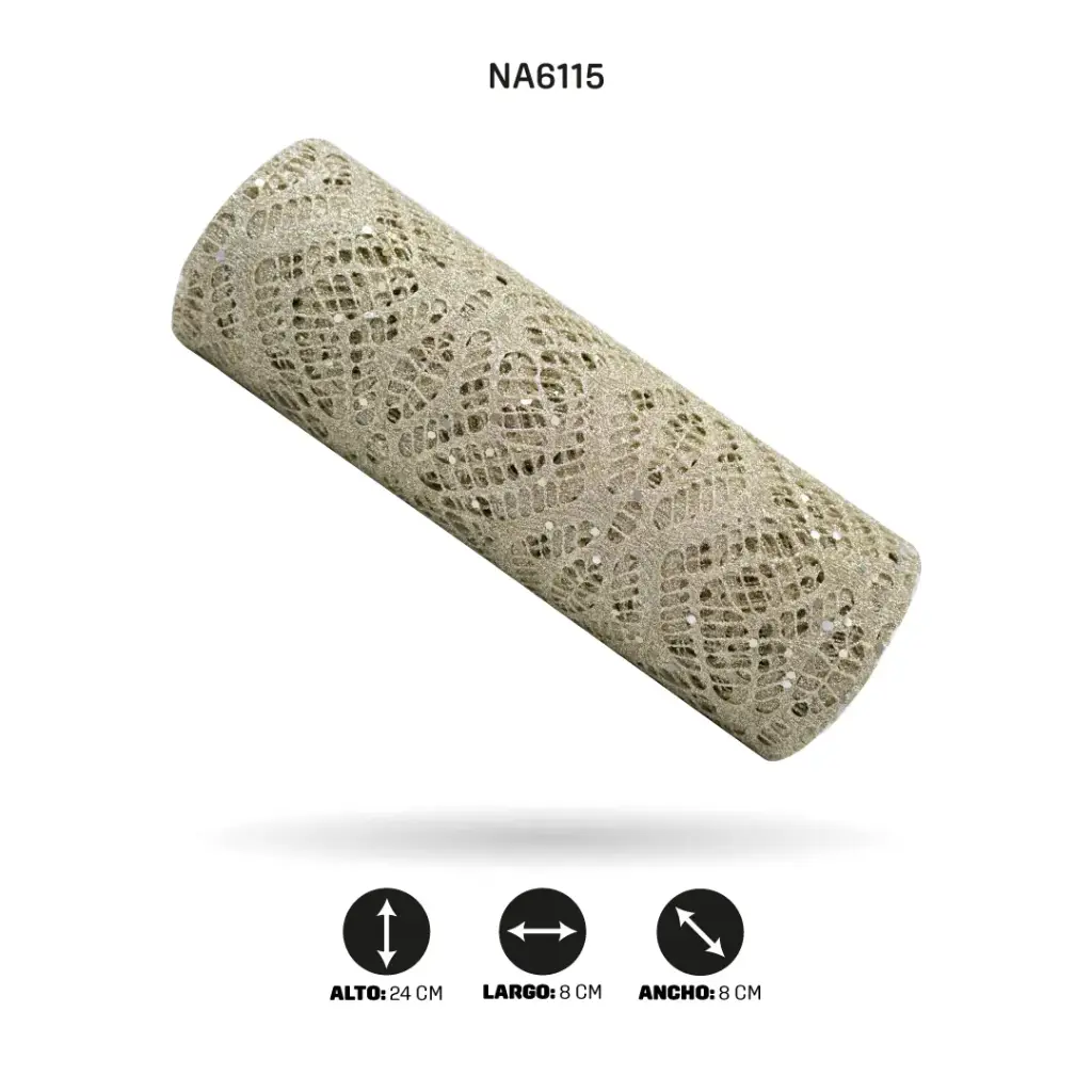 MALLA 24cm x 5y CHAMPAÑA DORADA [PAC5004]