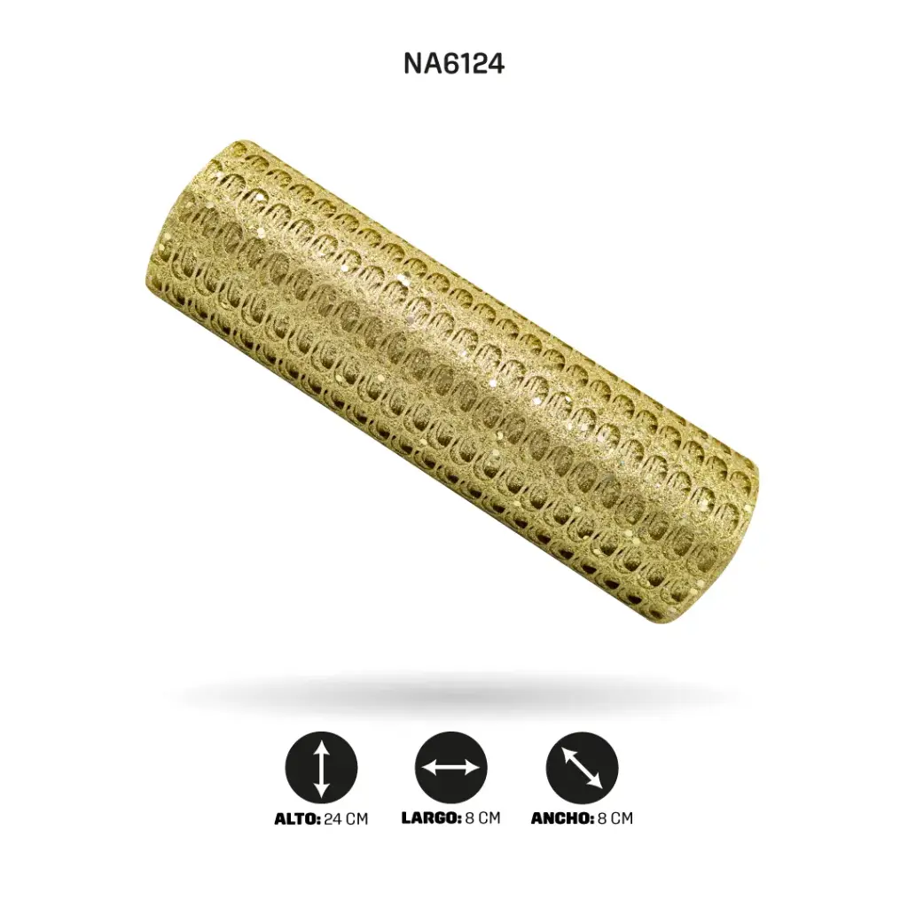 MALLA 24 cm x 5y DORADO [PAC5022]