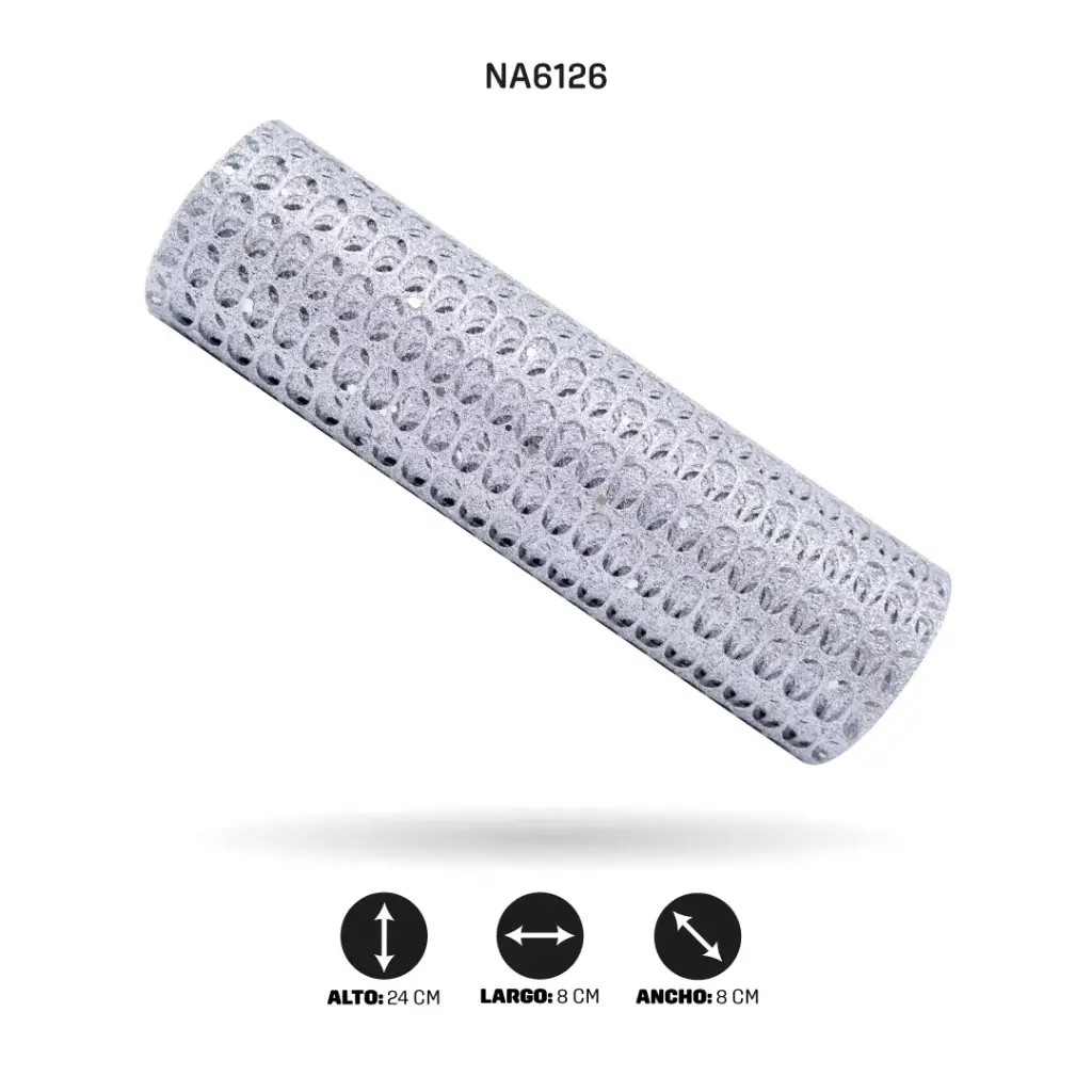 MALLA 24cm x 5y PLATEADO [PAC5026]