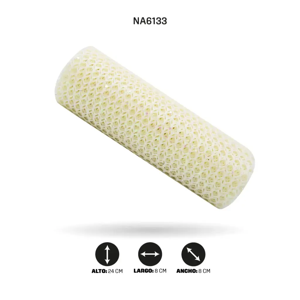 MALLA 24cm x 5y CREMA DORADO CLARO [PAC5040]