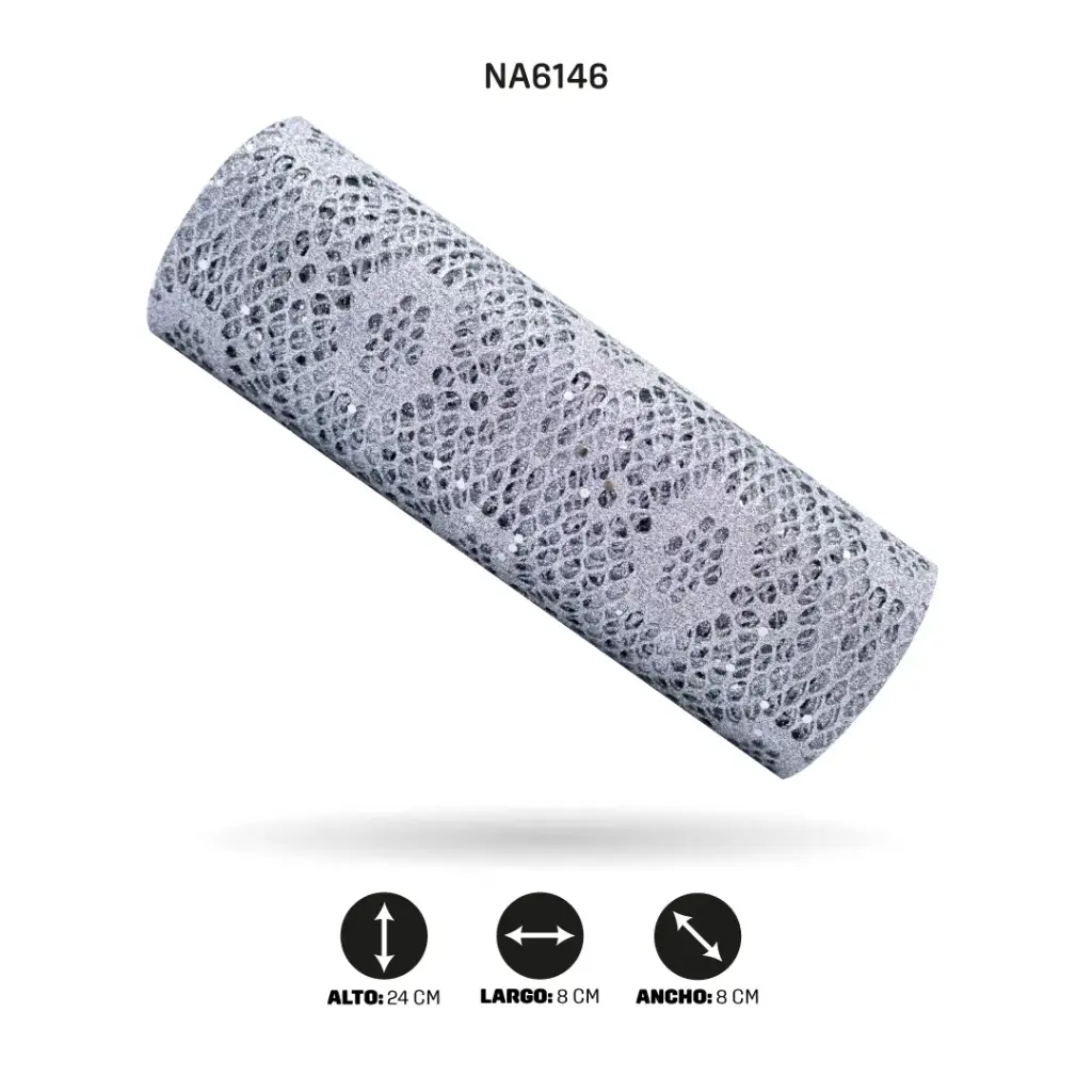 MALLA 24cm x 5y PLATEADO [PAC5065]
