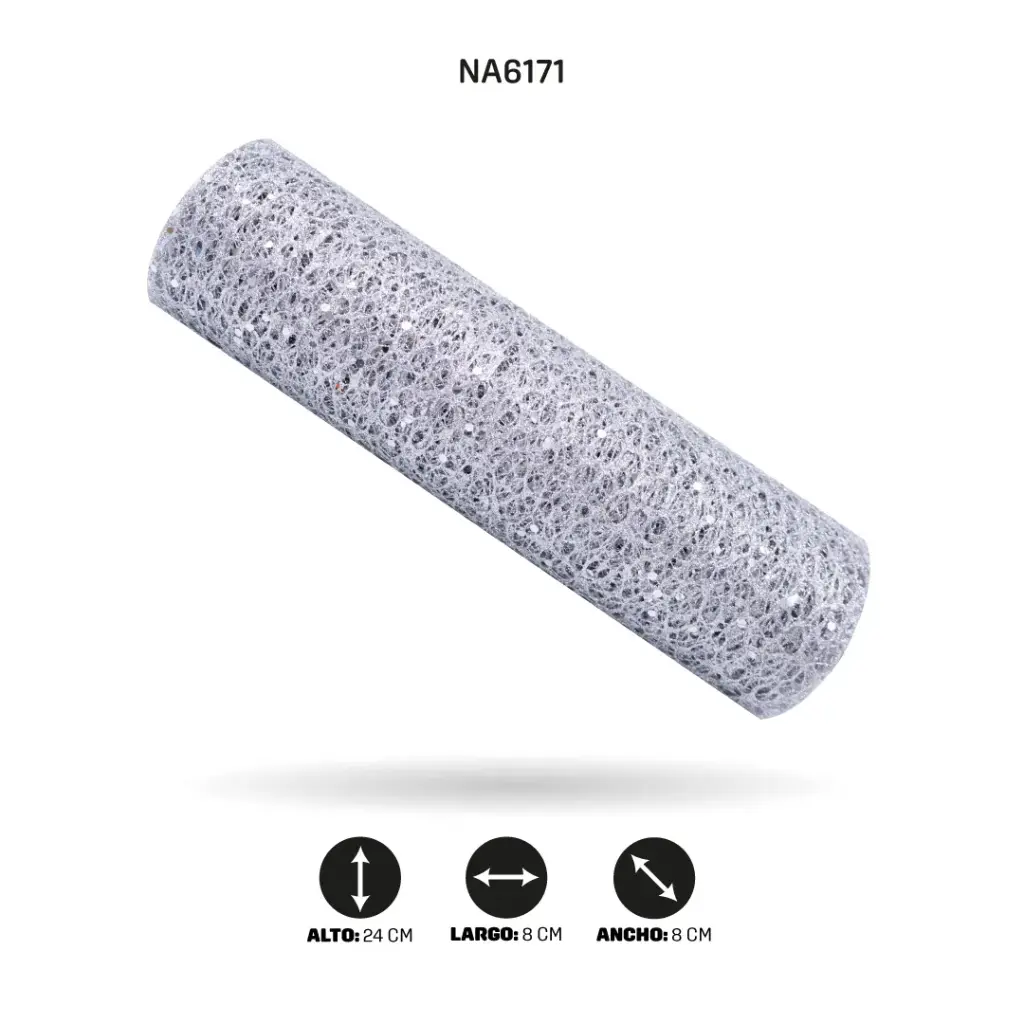MALLA 24cm x 5y PLATEADO [PAC5104]