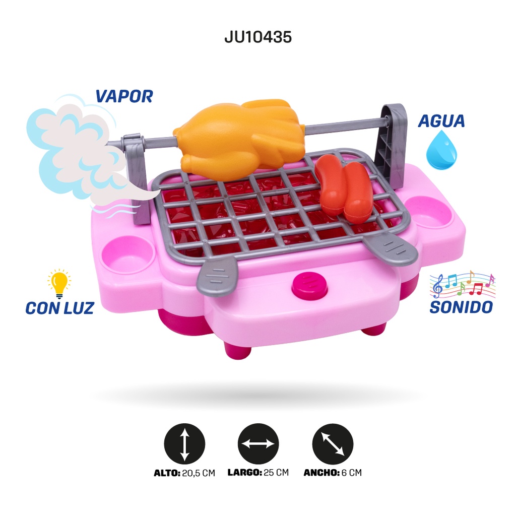 SET DE PARRILLA A VAPOR CON ACCESORIOS [018-58]