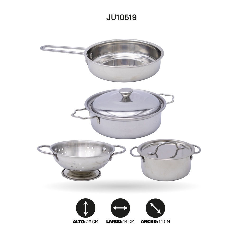 JUEGO DE OLLAS DE ACERO INOXIDABLE  [683G-2]