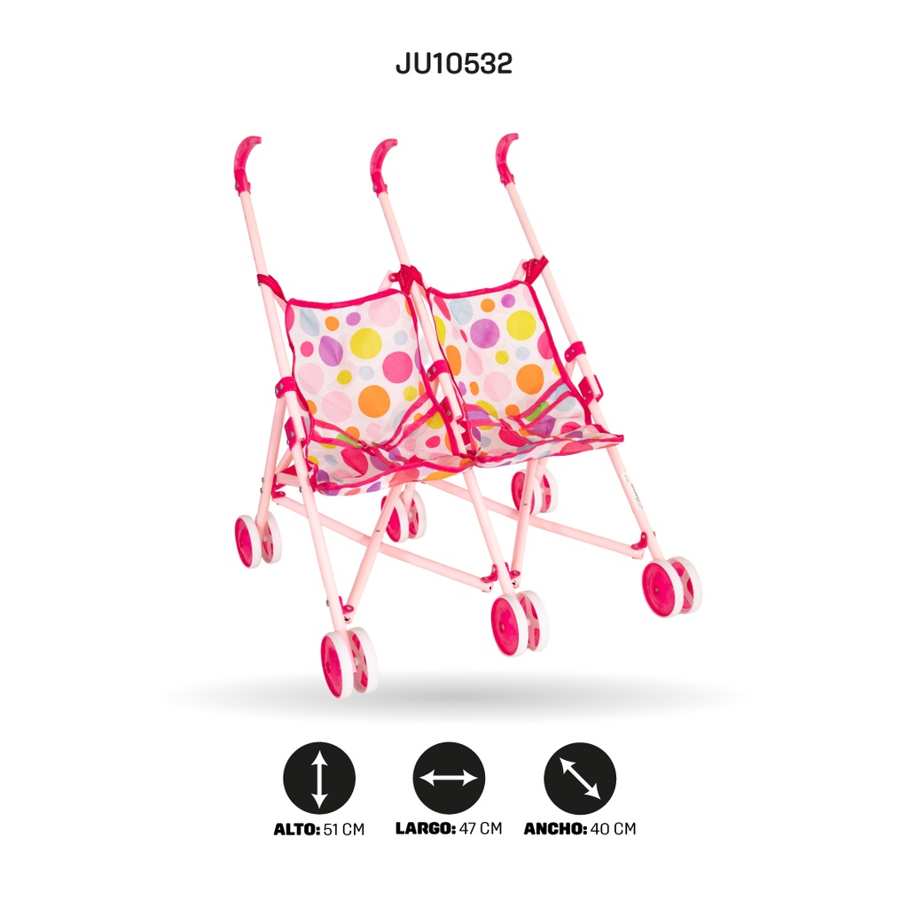 COCHE DOBLE PARA MUÑECA [0881MA]