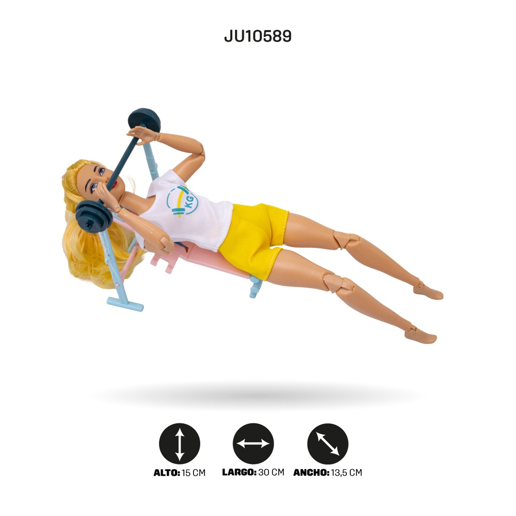 MUÑECA CON GYM Y ACCESORIOS [JJ8715-1Q]