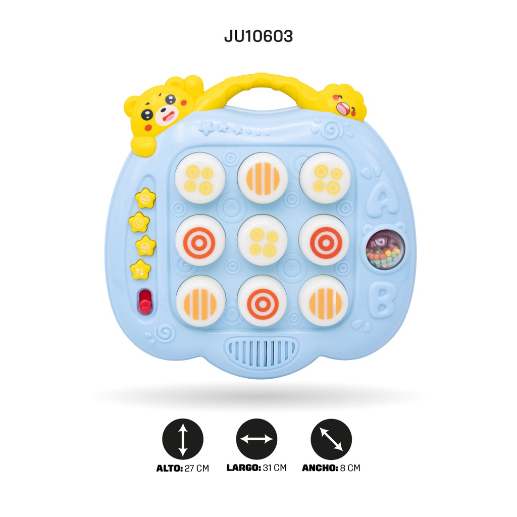 PIANO PARA BÉBES CON MÚSICA Y MARTILLO INTERACTIVO [6333]