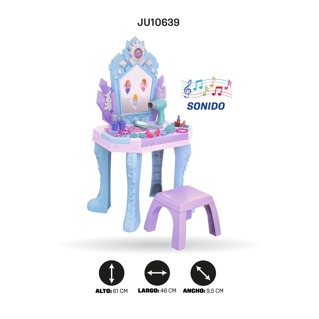 TOCADOR PRINCESA CON SONIDO Y ACCESOPRIOS [661-143]