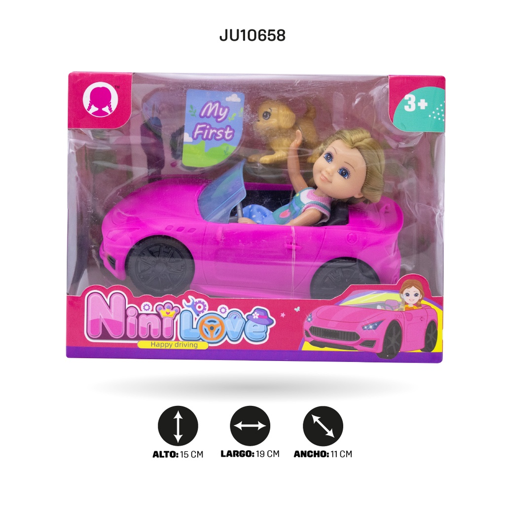 MUÑECA CON CARRO Y PERRO [55854]