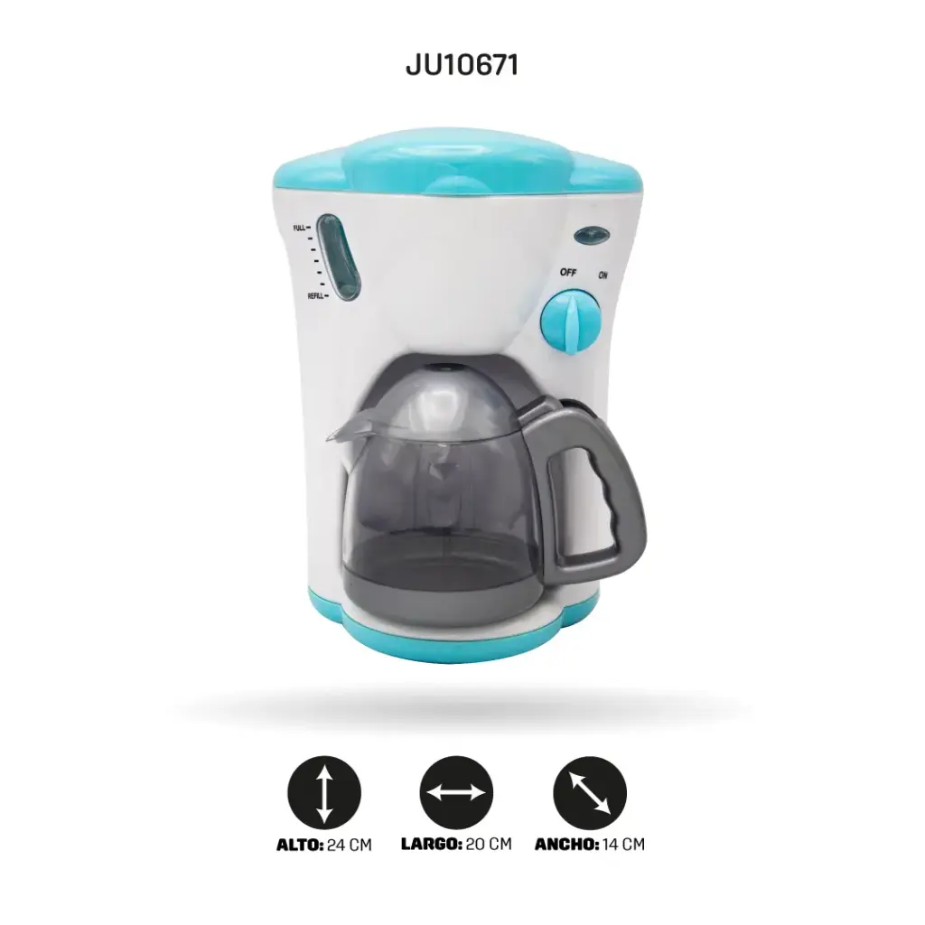 CAFETERA DE JUGUETE CON FUNCIONAMIENTO A BATERIA [3209B]