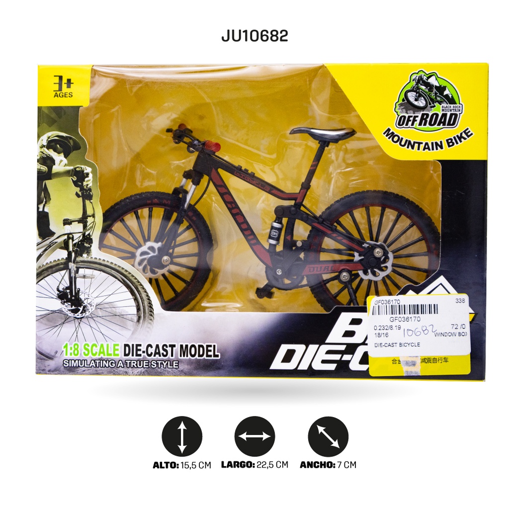 BICICLETA TODO TERRENO CON AMORTIGUADOR ESC. 1:8 [338]