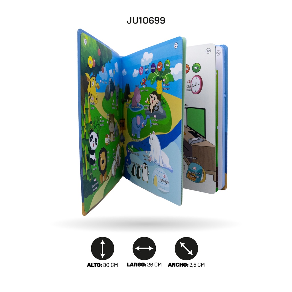 LIBRO INTERACTIVO CON SONIDO BILINGUE[UC169-5]