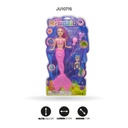 SIRENA CLARA DE 11 PULGADAS CON BARBIE SIRENITA Y GLOBOS [02023D]