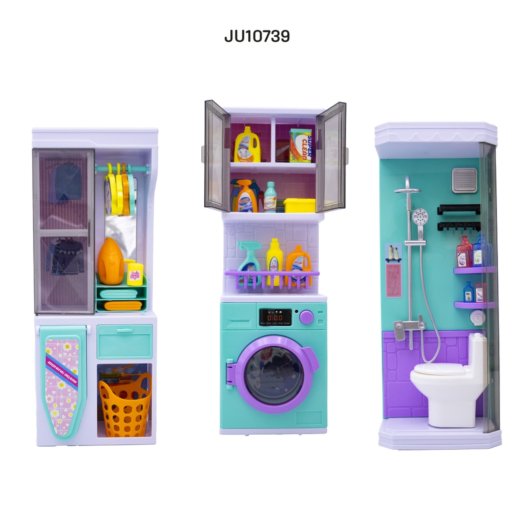 SET DE BAÑO, LAVADO Y PLANCHADO CON ILUMINACIÓN Y MÚSICA [78806A-1]