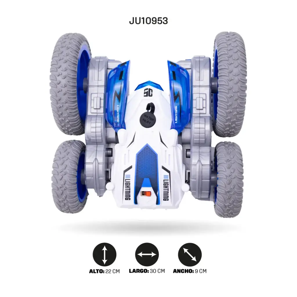 Carro Acrobático RC Stunt - Vehículo Piruetas Control Remoto USB JU10953
