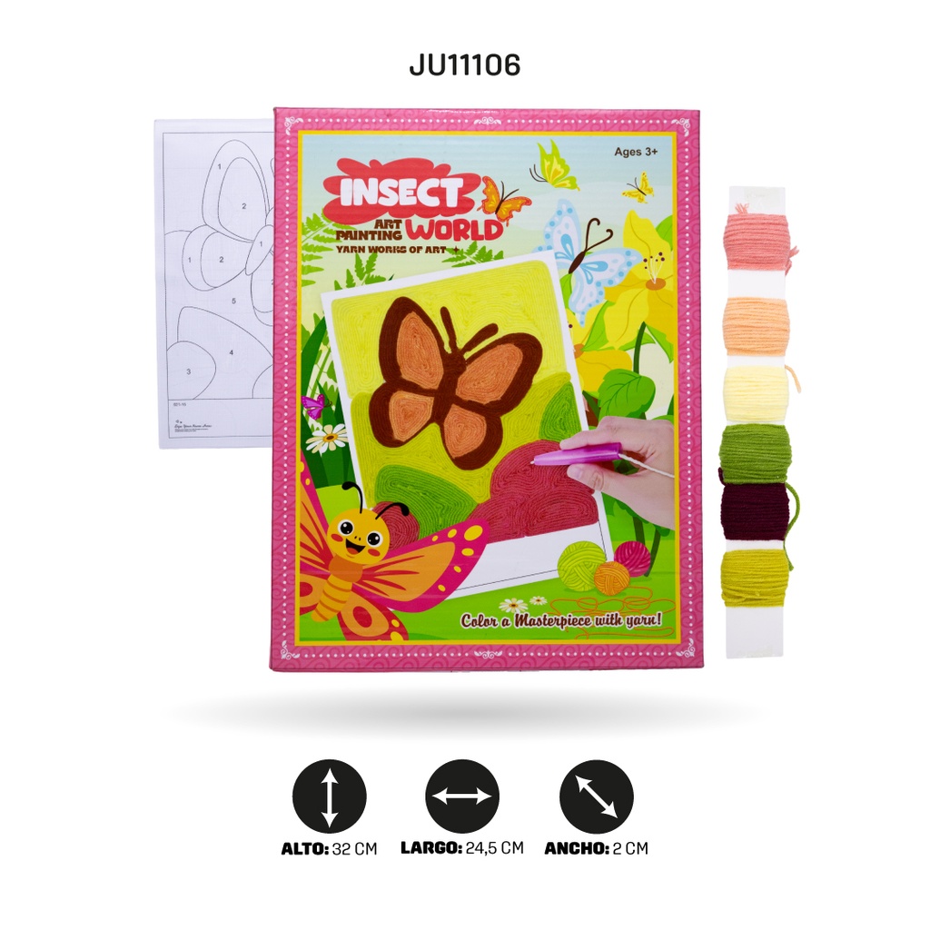 PINTURA DE MARIPOSA CON LANA [621-15]