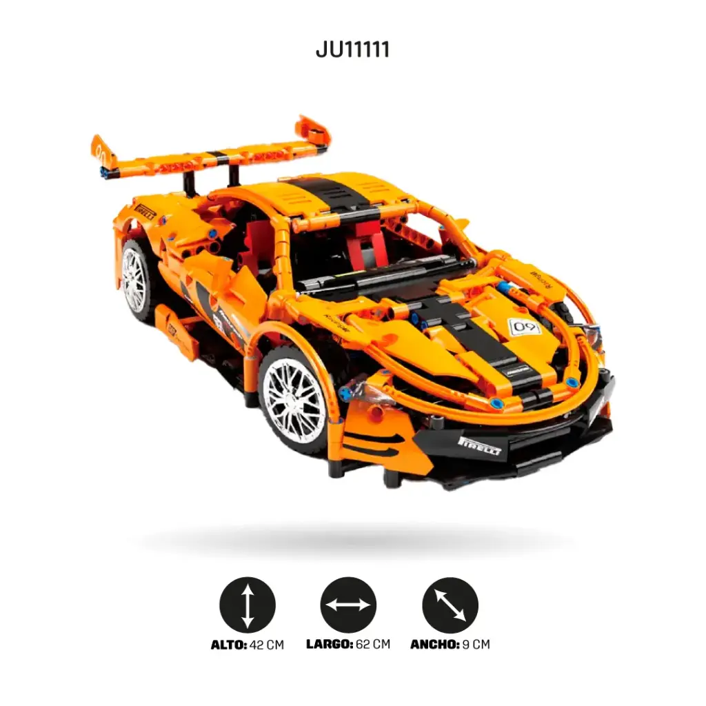 VEHICULO DEPORTIVO MCLAREN ARMABLE CON CONTROL REMOTO X 1200 PIEZAS [49005]