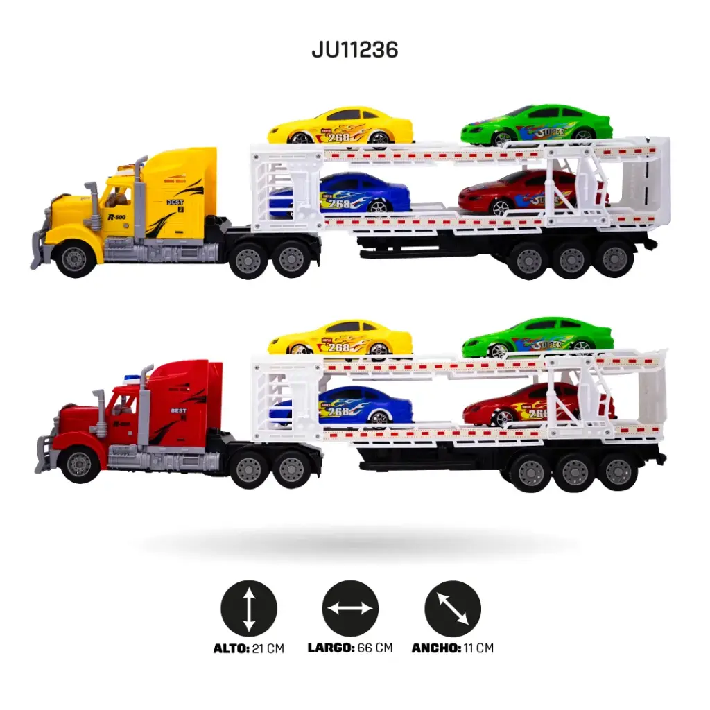 CAMION NODRIZA 2 PISOS RADIOCONTROL DE 4 VÍAS USB [9070-24F]