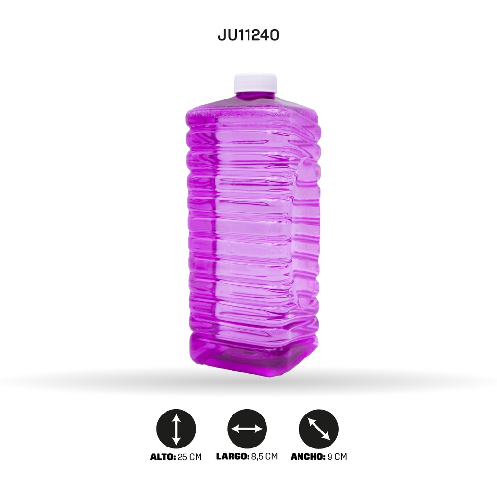 BOTELLA CUADRADA DE AGUA PARA BURBUJAS DE 1500 ML [HT2016]