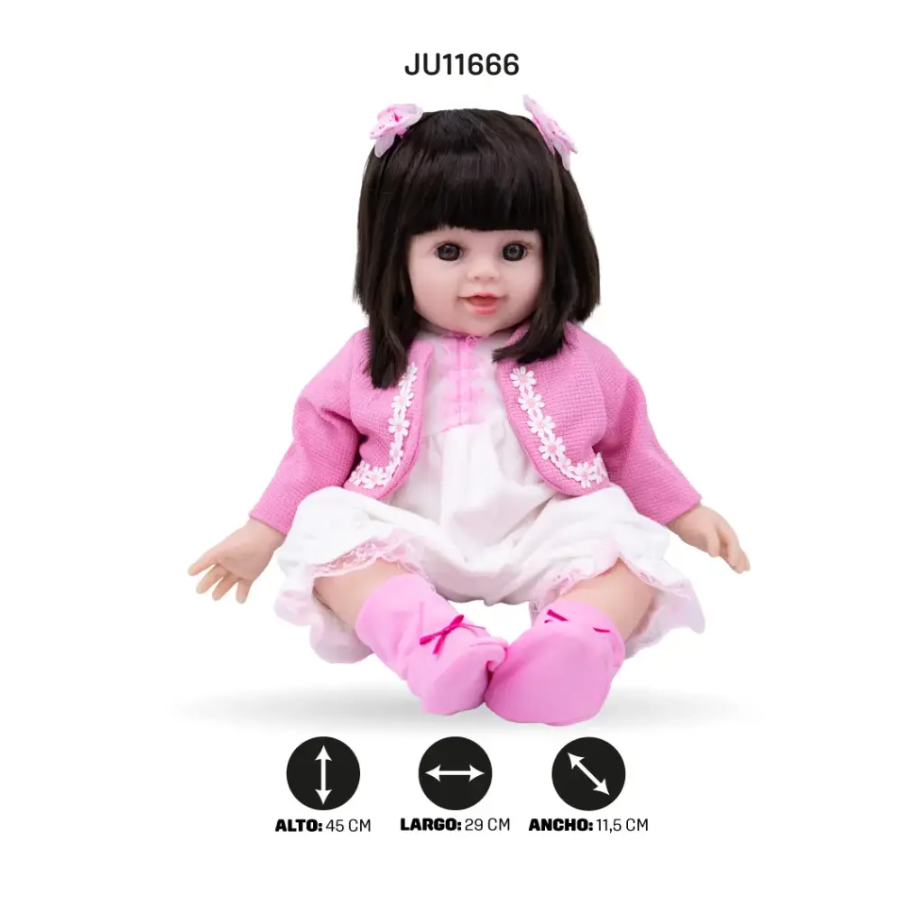 BEBÉ RECIEN NACIDA CON VESTIDO ROSA [33338]