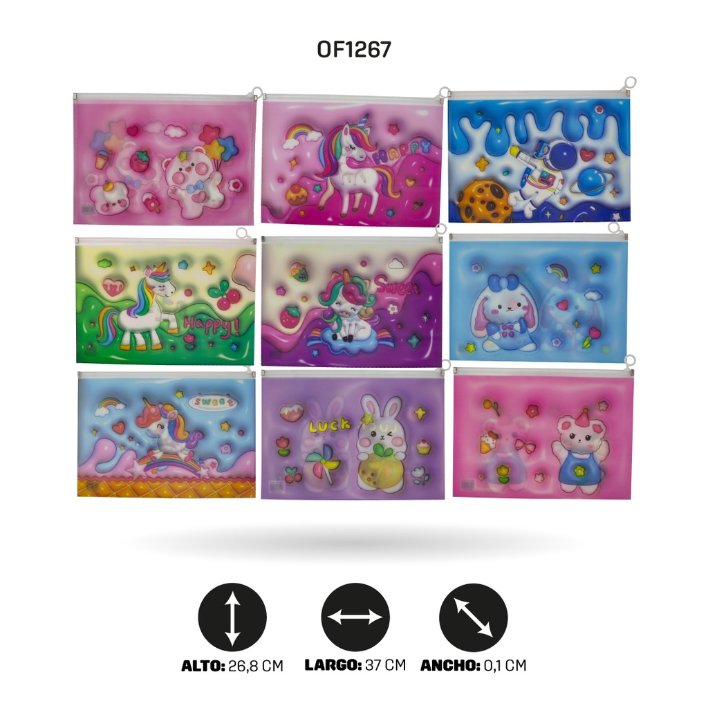 CARPETA CIERRE HERMETICO OFICIO 7 MOTIVOS FC-1015/1002/1001/1003/1011/1016/1017 [PAC4515]