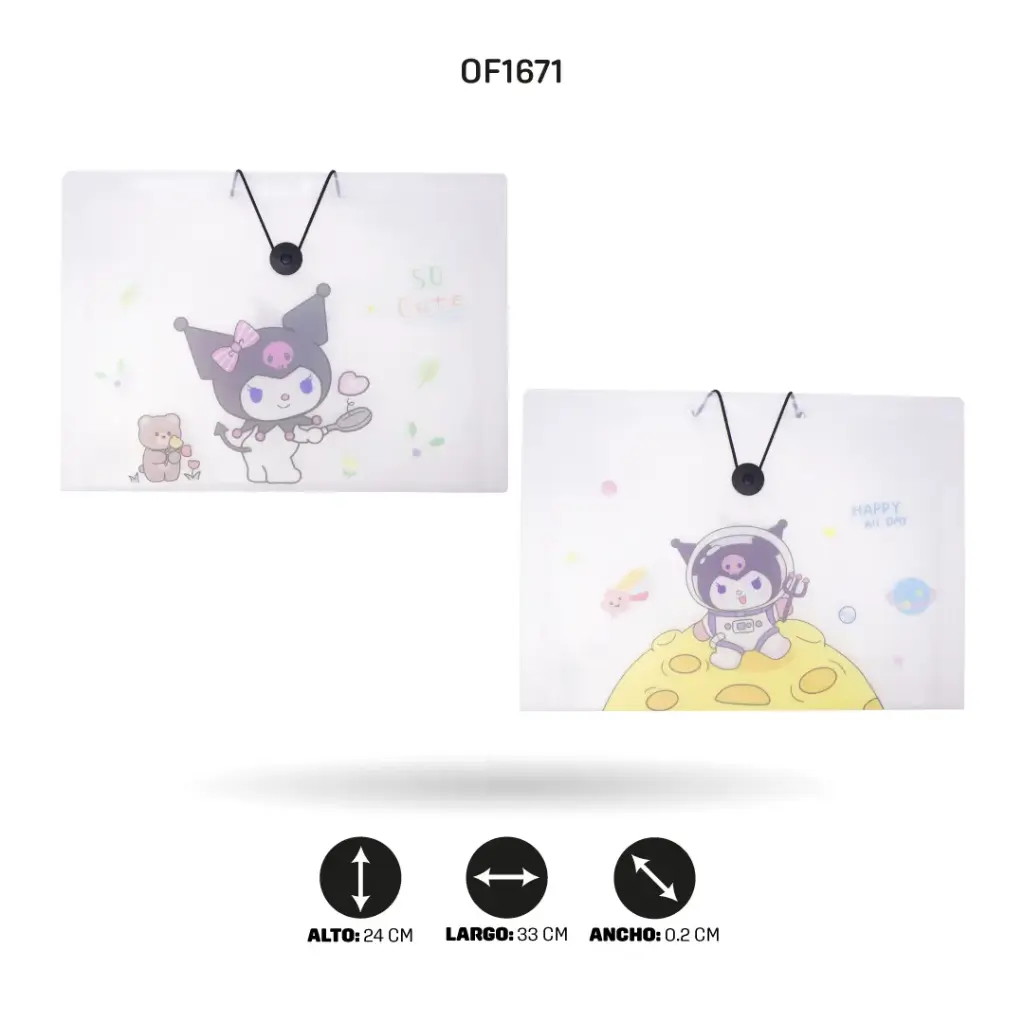 ARCHIVADOR 8 BOLSILLOS  A4 8322/8332/8325/8321 ESTAMPADO 4 MOTIVOS  [PAC4527]