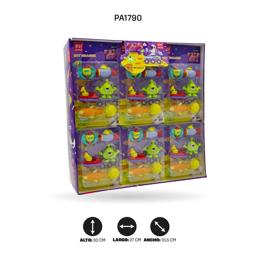 BORRADOR SPACIAL ALIENS QH-8749  [PAC4608] BOX X 24