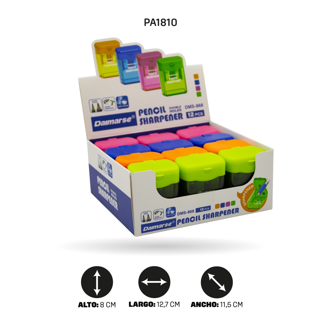 SACAPUNTAS DOBLE DMS-868 [PAC4856] DISPLAY X 12