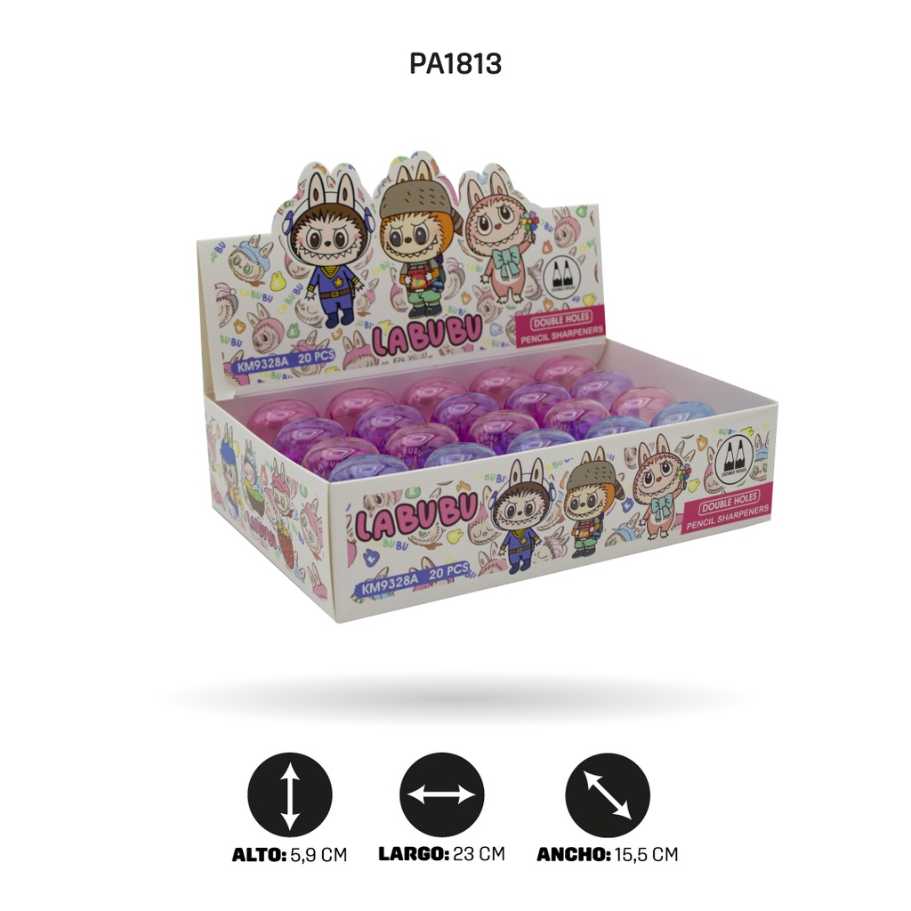 SACAPUNTAS DOBLE ESTAMPADA BOX 20UND KM9328A [PAC4859/4592]