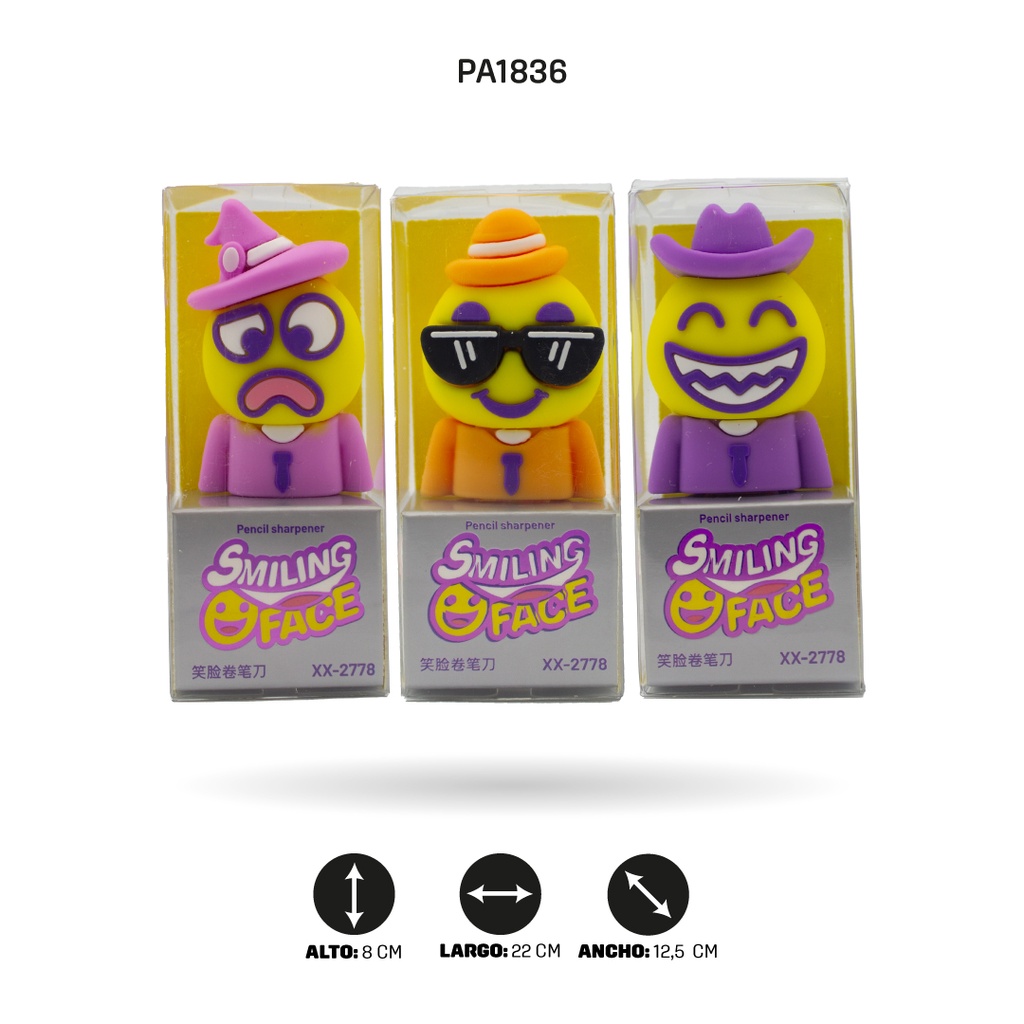 SACAPUNTAS XX-2778 TIPO EMOJIS [PAC4565] DISPLAY X 24