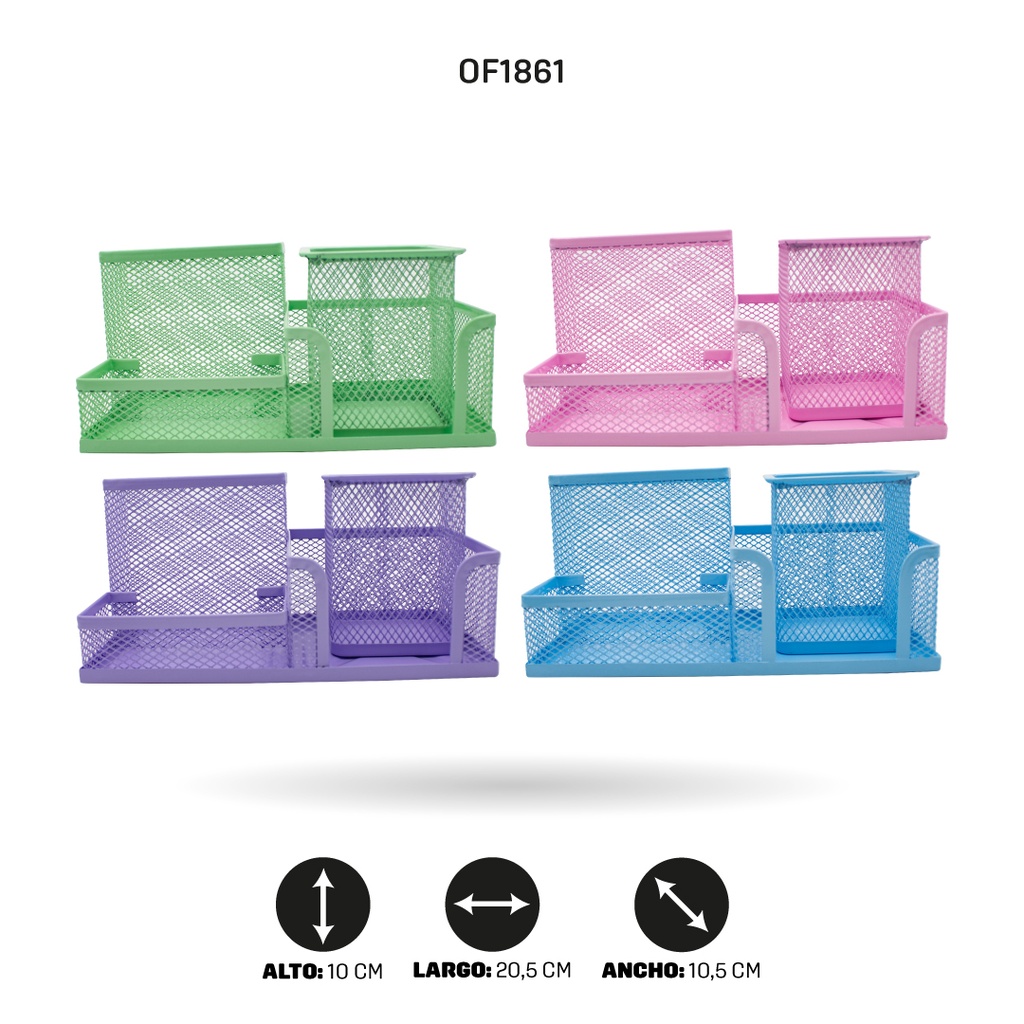 CANASTILLAS OFICINA ZJL-0032 4 COLORES PASTEL DISPLAY X4 [PAC4605]