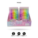 BOLIGRAFO GEL COLORES PASTELES 3D X6 COLORES DISPLAY X10 [PAC4643]