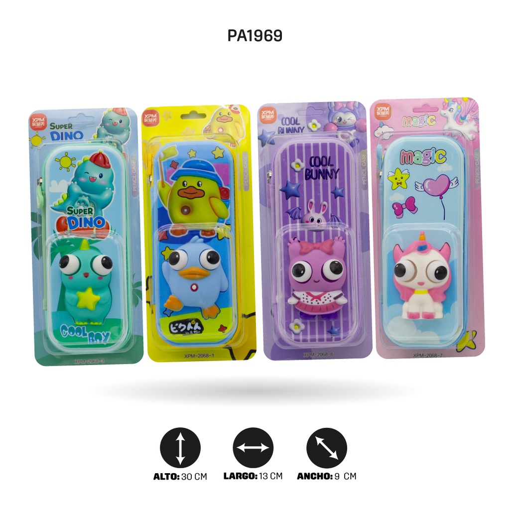 ESTUCHE CARTUCHERA DE ANIMALES XPM-2068-1/3/6/7 [PAC4702]