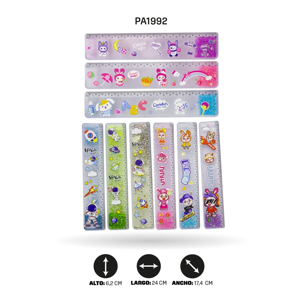 REGLA TRANSPARENTE ESCHARCHADA XPM-3000-30/48/61/59 20CM DISPLX 24 [PAC4710]