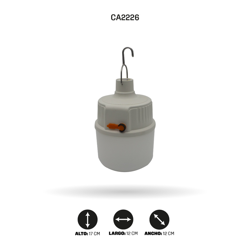 BOMBILLO RECARGABLE 8W TGX-1515 [PAC4472]